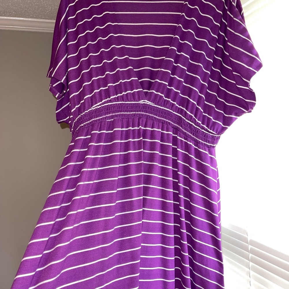 Purple striped dress